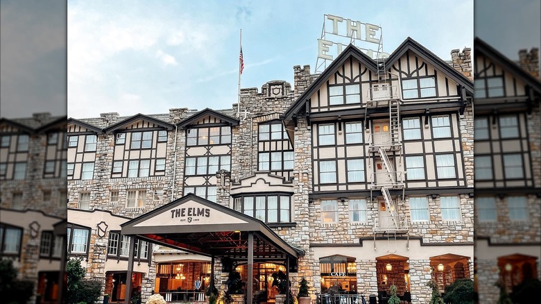 Entrance of the Elms Hotel