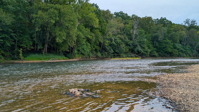 Meramec State Park river banks