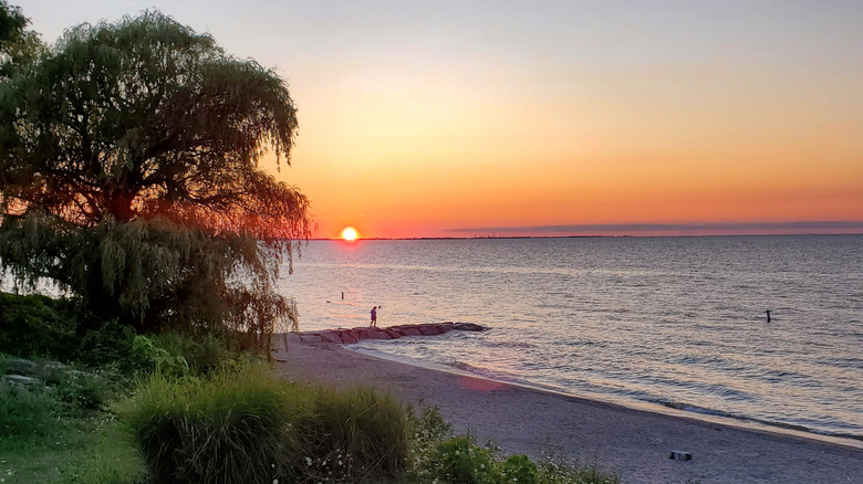Firefly Beach in Mitiwanga, Ohio at sunset