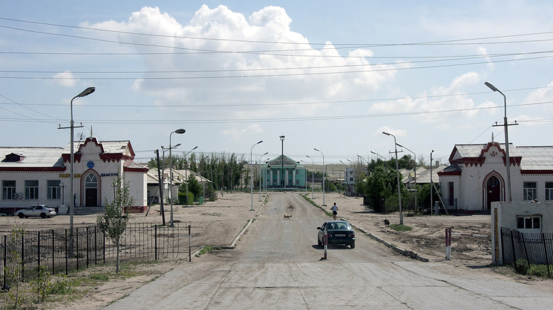 A view of Sainshand town from the train station