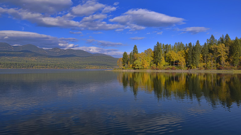 View of Whitefish Lake in the fall