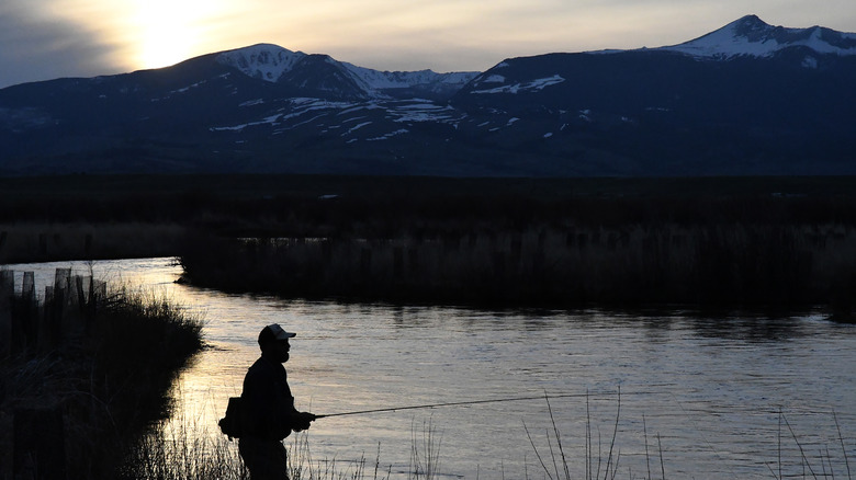 Fly fishing on the Clark Fork River in Montana.