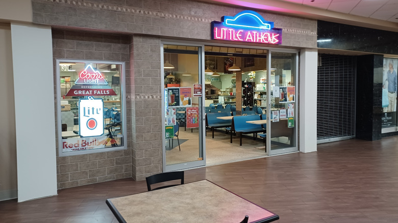 Greek restaurant in mall setting