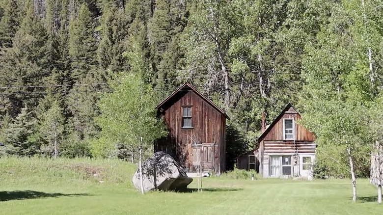 Two abandoned buildings in the Montana ghost town, Rimini