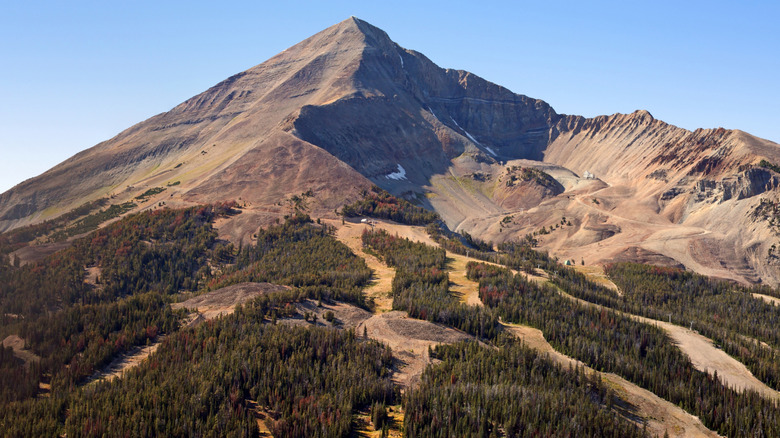 Lone Mountain in the summer months