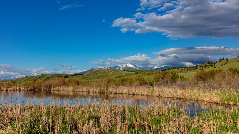The Flint Creek Mountains near Deer Lodge, Montana