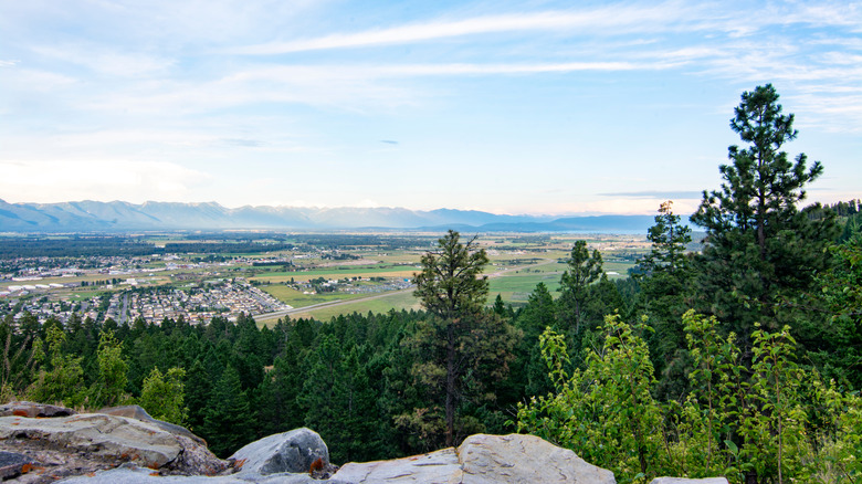 Views of Kalispell and the Flathead Valley from Lone Pine State Park, Montana