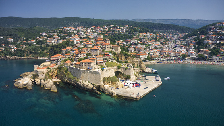 Aerial photo of Ulcinj Old Town