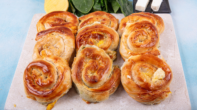 Traditional Albanian burek pastries