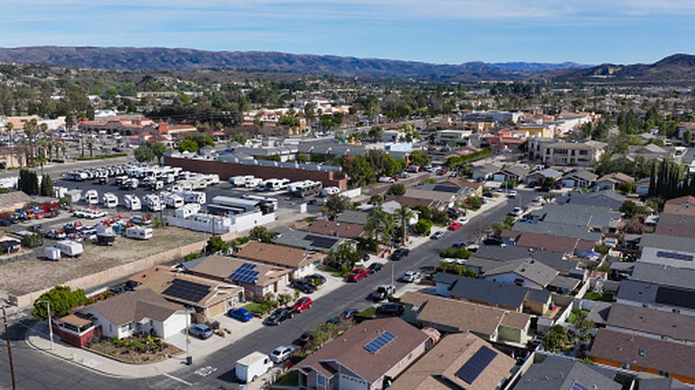 overhead shot of Moorpark, California