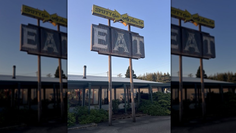 Exterior shot of Spiffy Dine-In Drive-In in Morton, Washington