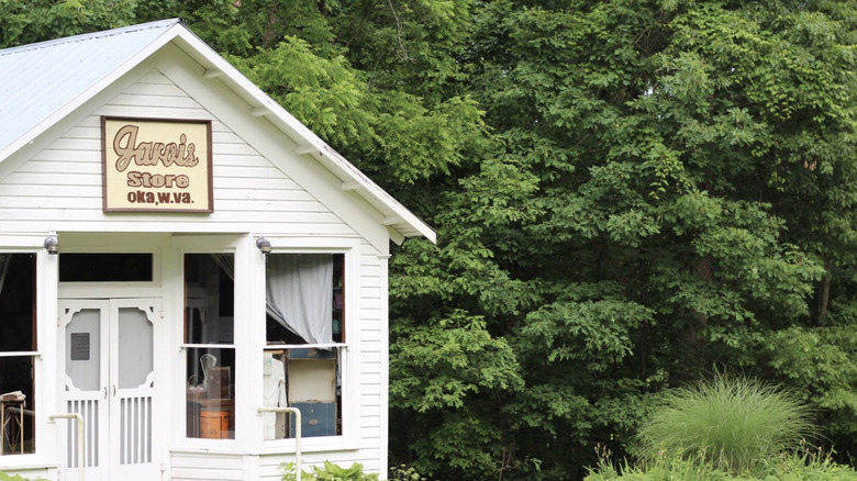 The Jarvis Store surrounded by forest in Grantsville, West Virginia