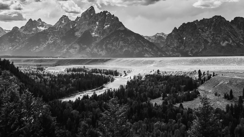 A modern take on Ansel Adams' "The Tetons and the Snake River"