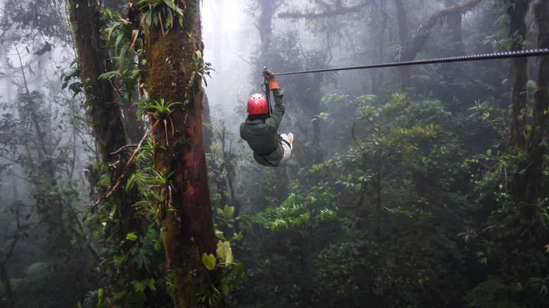 Ziplining in Monteverde Cloud Forest Reserve.
