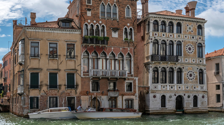 View of the Ca'Dario mansion from the lagoon