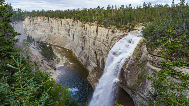 Vauréal Falls in Québec, Canada
