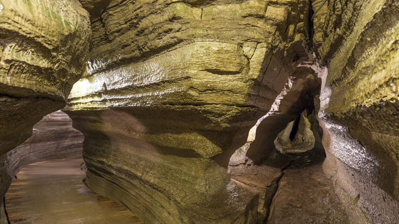 Inside view of the Bonnechere Caves in Ontario, Canada