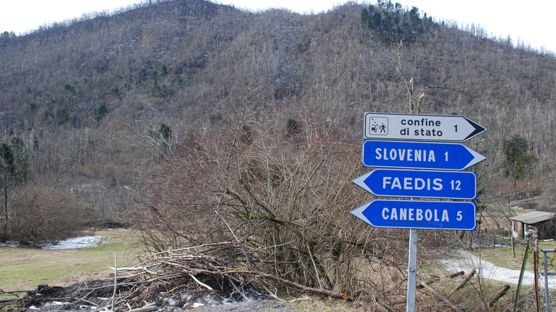 Italo-Slovene border near Canebola, Friuli region