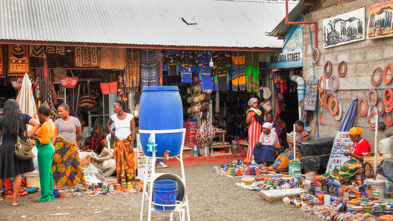 Arts and crafts market in Arusha