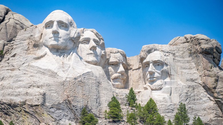 Sunlit Mount Rushmore