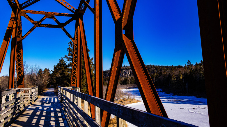 Trestle bridge in Musquodoboit Harbour, Nova Scotia