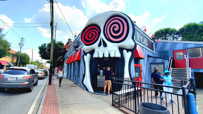 The exterior of the Vortex Bar and Grill in Little Five Points, Atlanta
