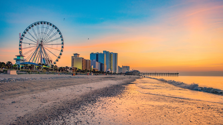 The shores of Myrtle Beach at sunrise