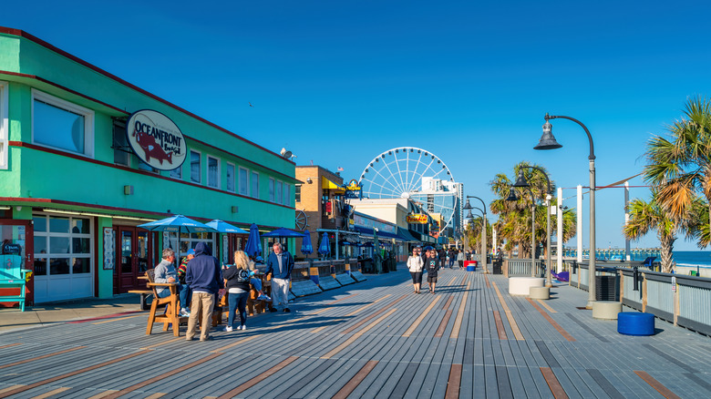 The Myrtle Beach Boardwalk in South Carolina