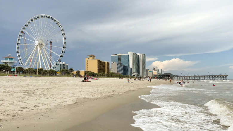 Ferris wheel and boardwalk in Myrtle Beach, South Carolina