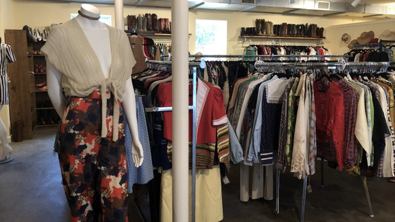 Clothing on display at Anaconda Vintage in Nashville