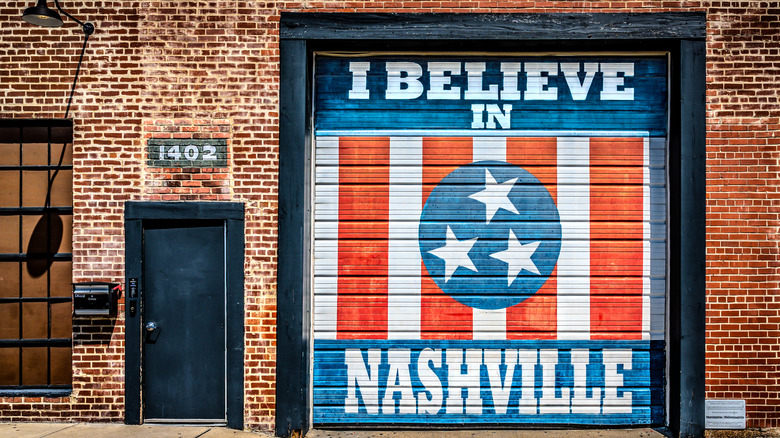 "I Believe in Nashville" mural at Marathon Village