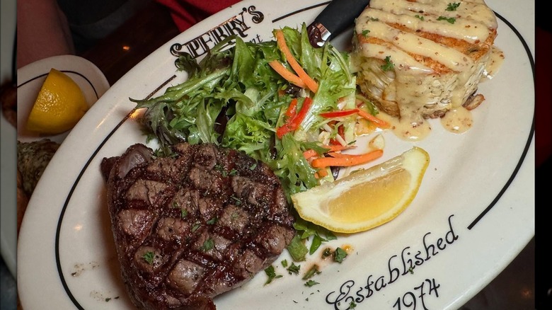 A plate at Sperry's Steakhouse