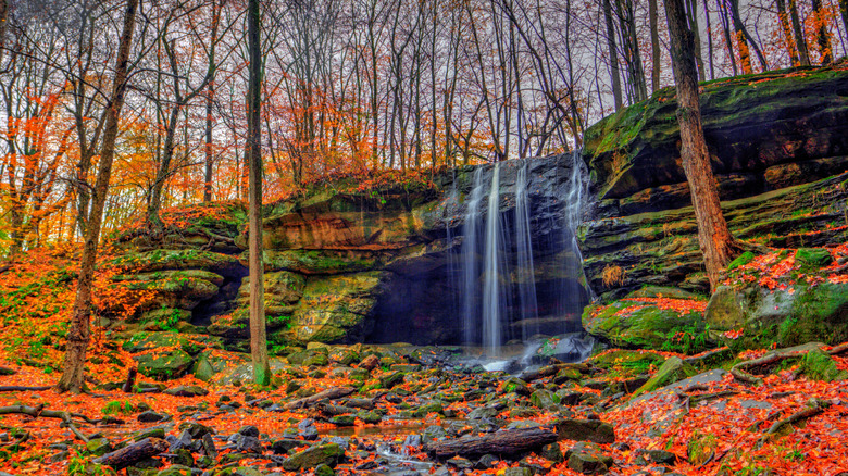 Waterfall in the Beach City Wildlife Area near Navarre, Ohio