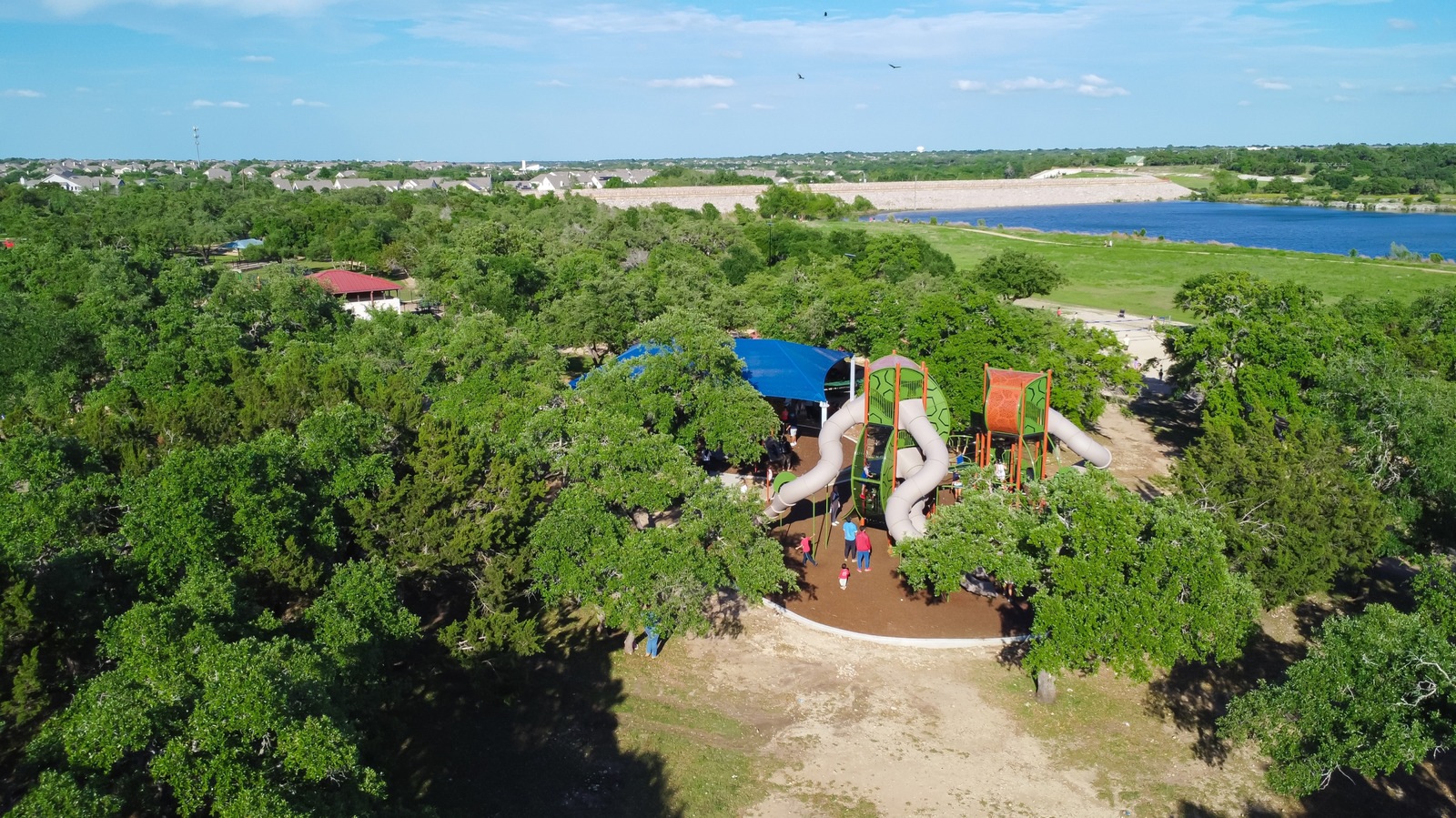 Near Austin Is Texas' Family-Friendly Park With Lake Views, A Splash Pad, And Fishing