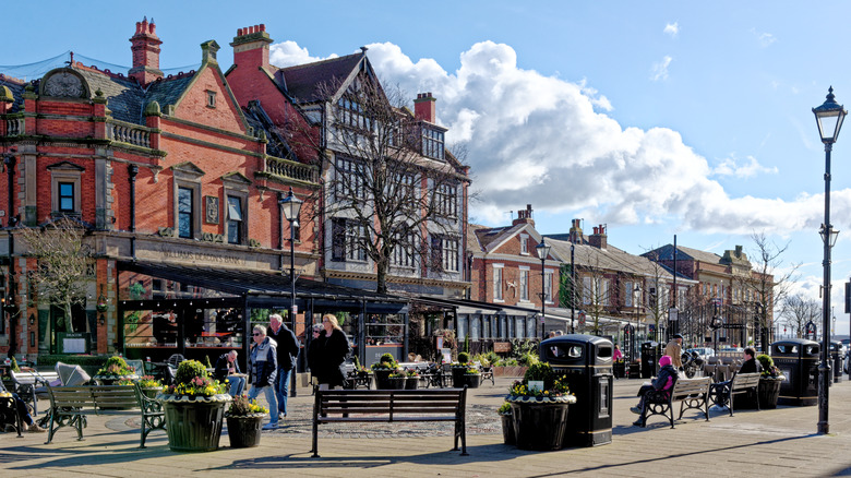 Old buildings in Lytham, Lytham St Annes, Fylde Coast, Lancashire, United Kingdom