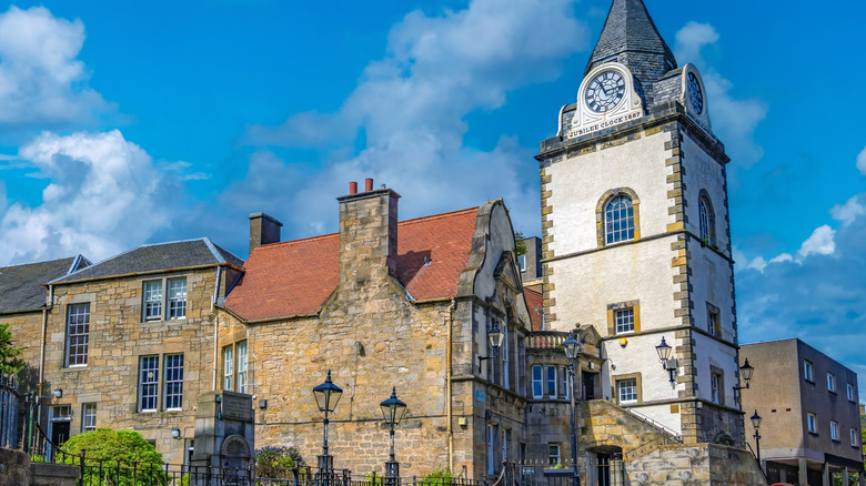 view of buildings on historic High Street in South Queensferry