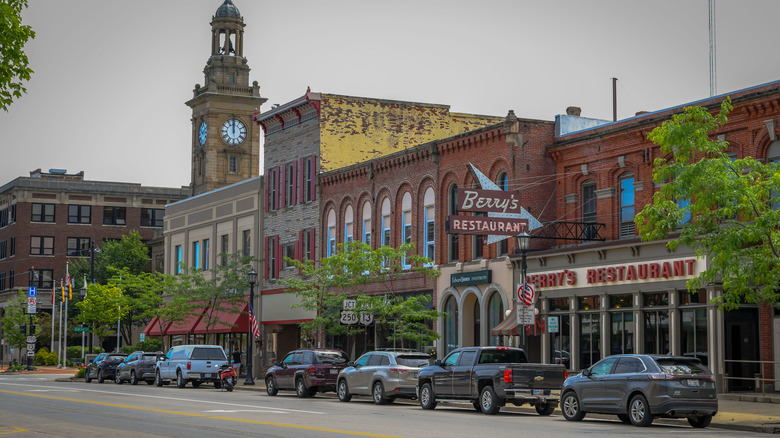 Downtown Norwalk, Ohio, in daylight