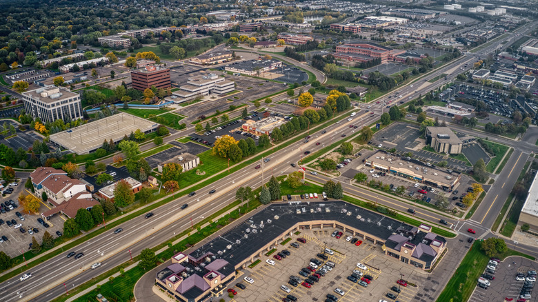 Aerial view of Apple Valley, Minnesota