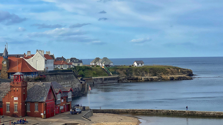Seaside buildings in Whitley Bay, England