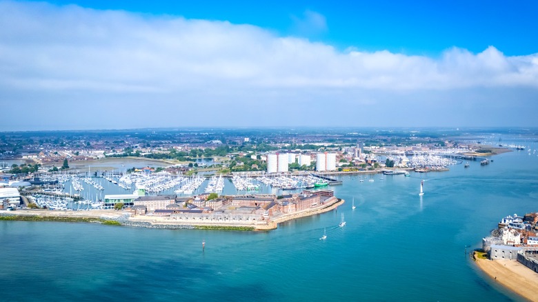 Aerial view of Gosport, Hampshire, England