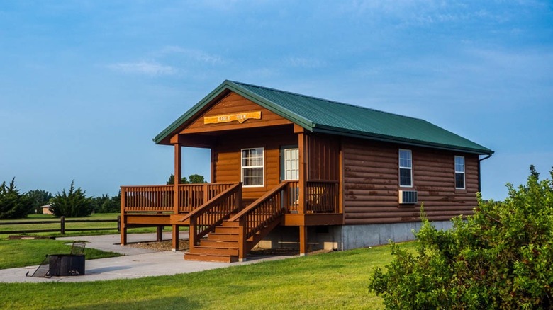 The Eagle View modern cabin at Prairie Dog State Park, Kansas