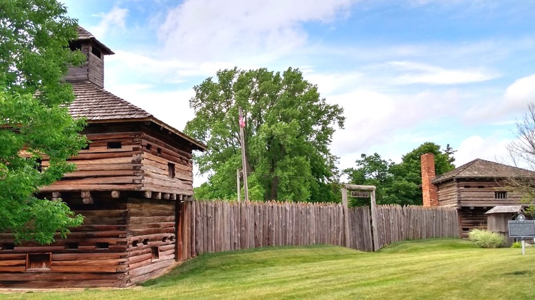 Wooden fortifications at Fort Recovery in Ohio