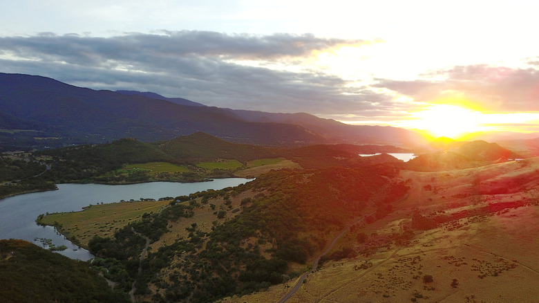 Sunset at Emigrant Lake in southern Oregon