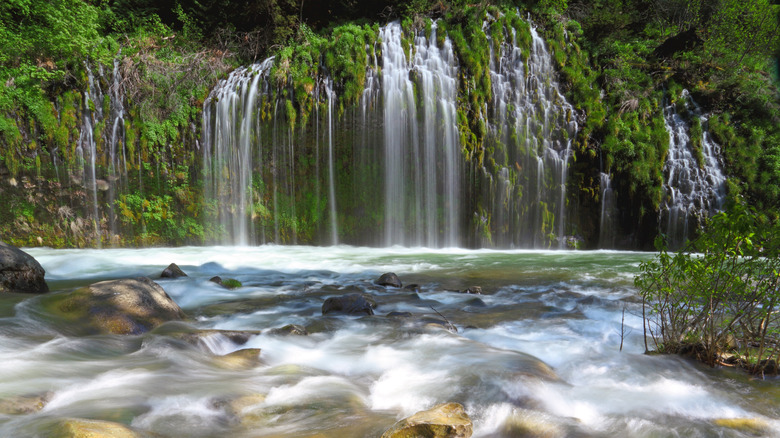 Mossbrae Falls and the Sacramento River, Dunsmuir, Siskiyou County, California