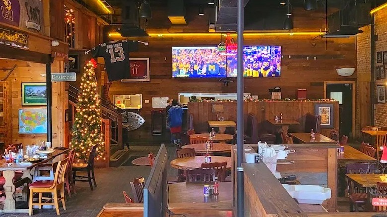 View inside the restaurant at Cecil's Cajun Kitchen in DeRidder, Louisiana