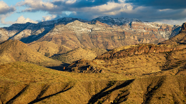 Galiuro Mountains evening sunset near Mammoth, Arizona