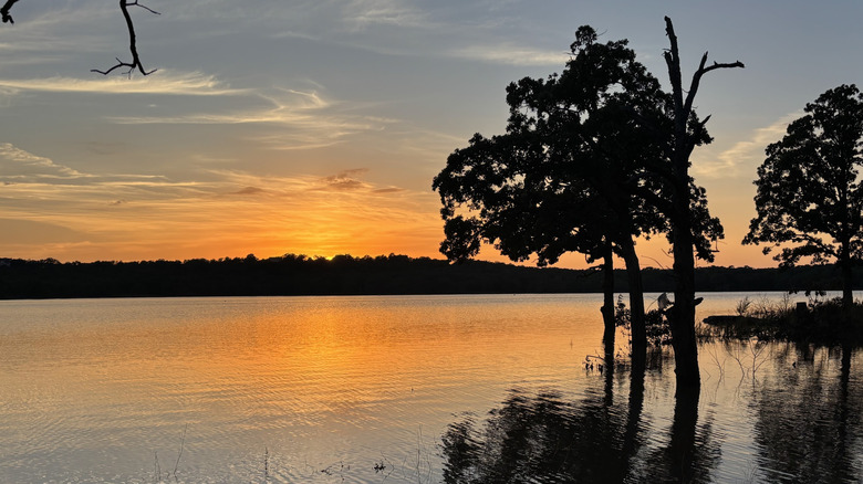 Sunset on Keystone Lake in Sand Springs, Oklahoma