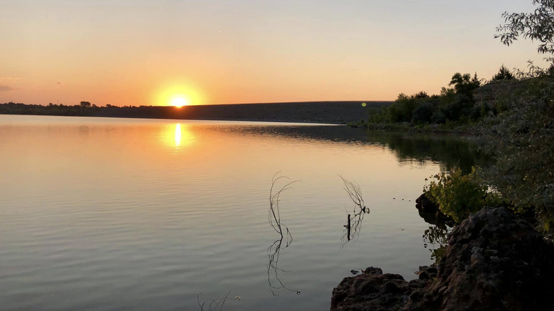 Sunset over Red Willow Reservoir