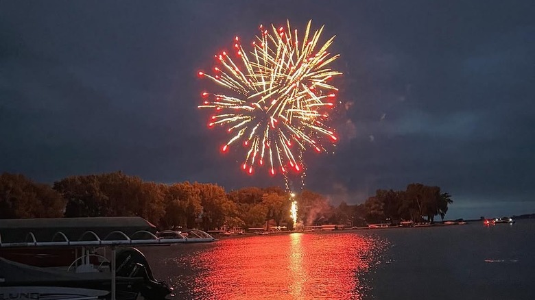 Fireworks over Johhnson Lake, Nebraska