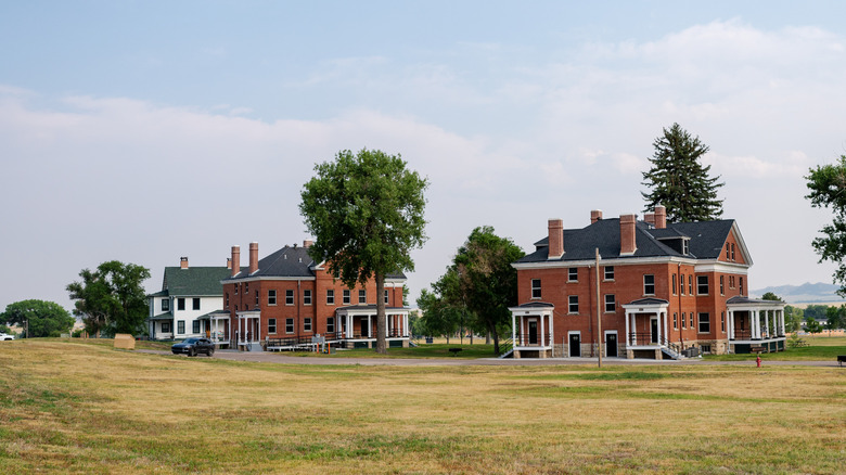 Red brick officers' quarters in Fort Robinson, Nebraska